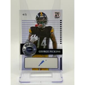 2023 Leaf Pro Set Pure George Pickens Platinum Acetate Auto 4/5 SSP Cowboys